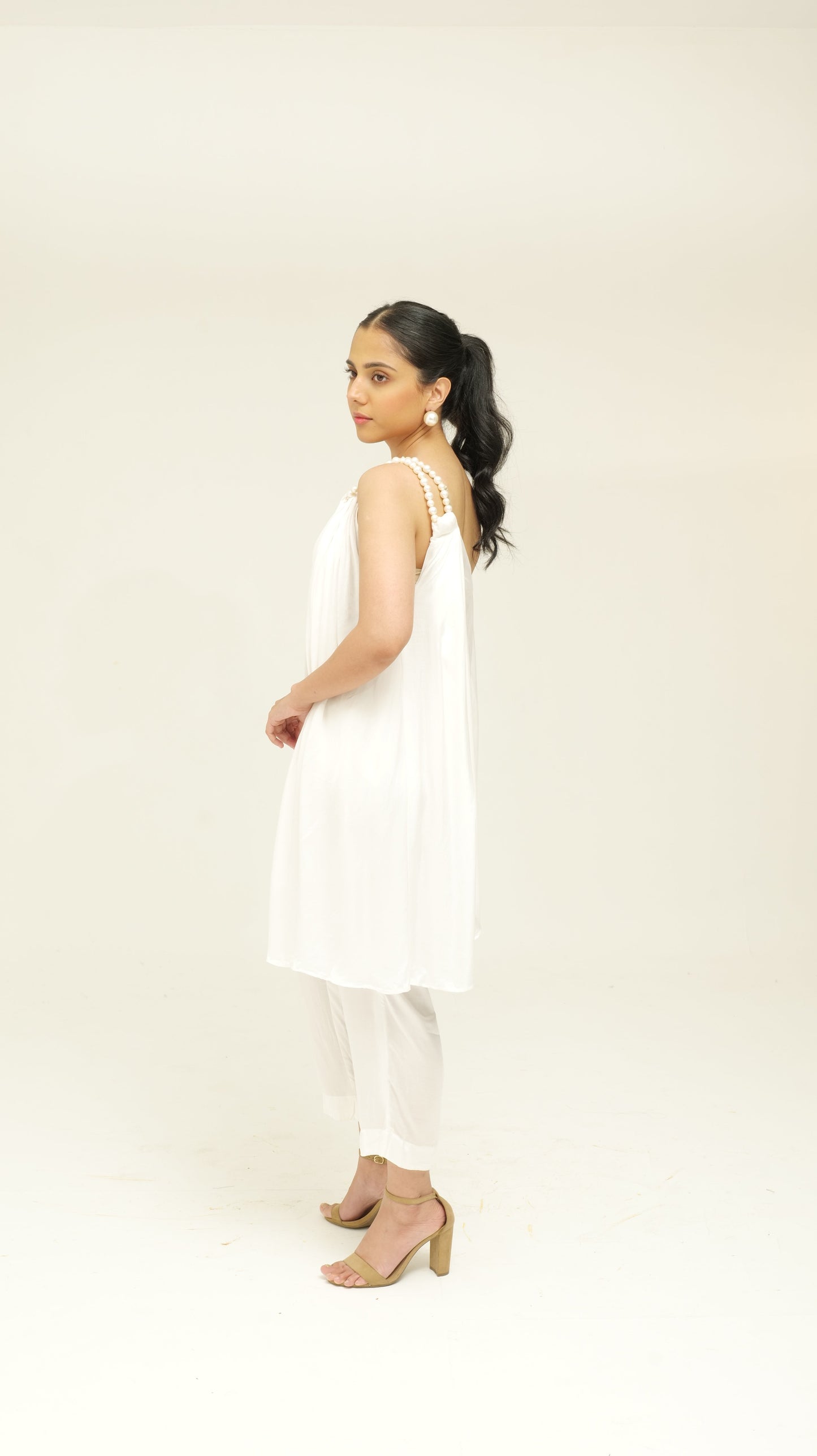 Tamanna Satin Ivory set