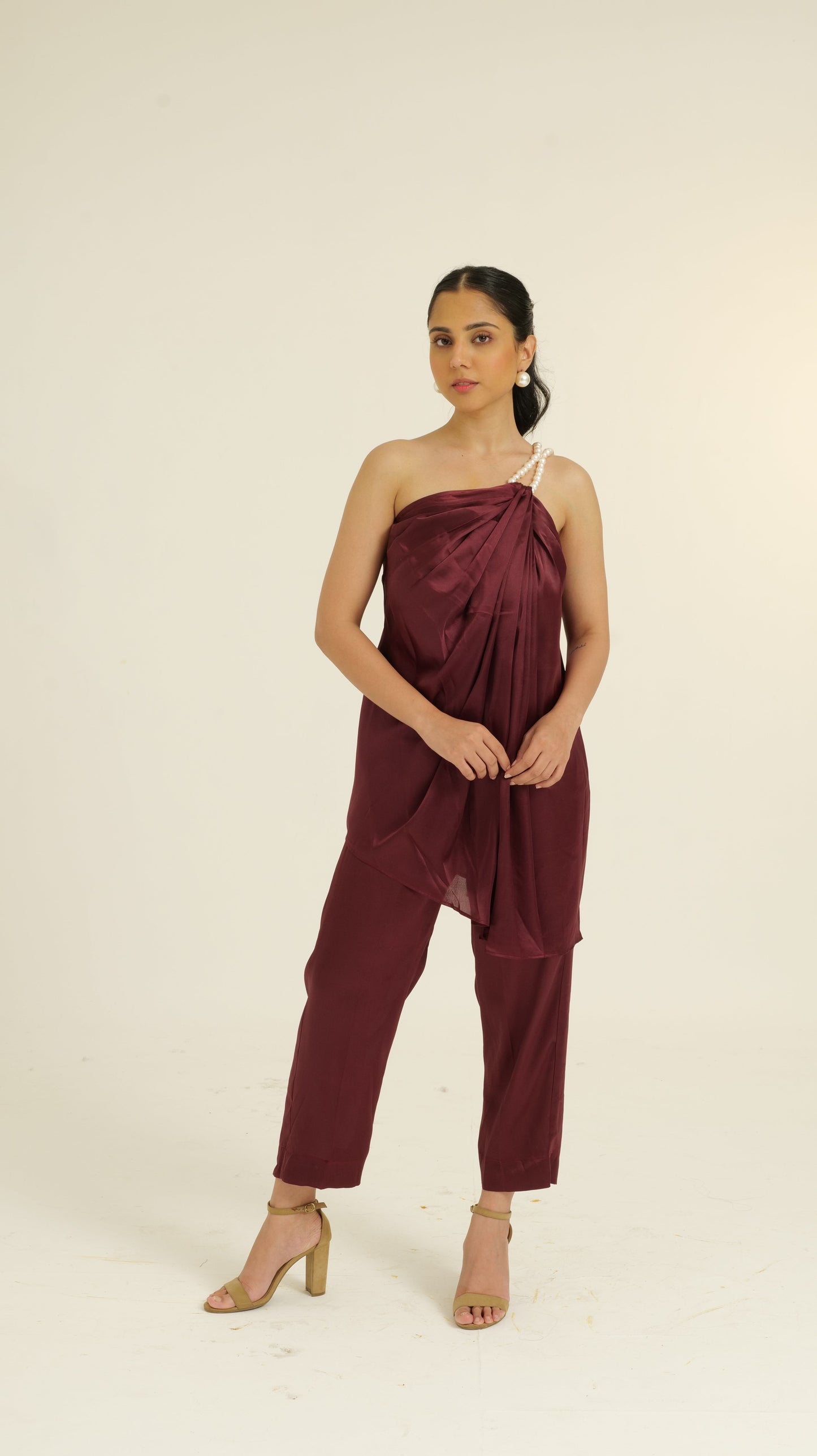 Tamanna Satin Wine set