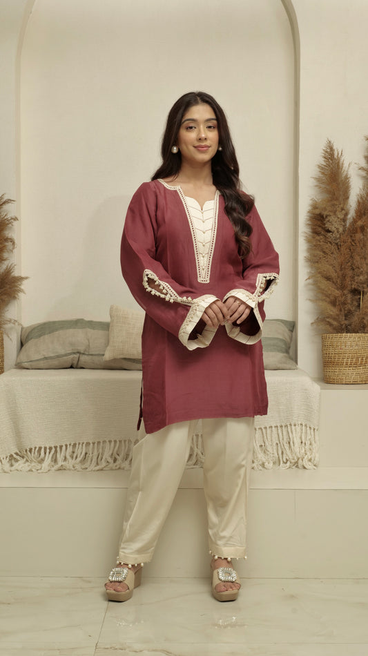 MEHNOOR CARRIAGE RED ORGANZA SET