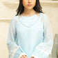 MEHNOOR WHIPSY BLUE ORGANZA SET