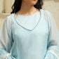 MEHNOOR WHIPSY BLUE ORGANZA SET