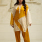 MEHNOOR SPICY MUSTARD ORGANZA SET