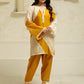 MEHNOOR SPICY MUSTARD ORGANZA SET