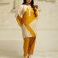 MEHNOOR SPICY MUSTARD ORGANZA SET