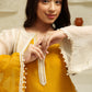 MEHNOOR SPICY MUSTARD ORGANZA SET
