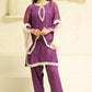 MEHNOOR AMARANTH PURPLE ORGANZA SET