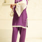 MEHNOOR AMARANTH PURPLE ORGANZA SET