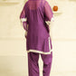 MEHNOOR AMARANTH PURPLE ORGANZA SET