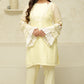 MEHNOOR LIME YELLOW ORGANZA SET