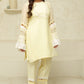 MEHNOOR LIME YELLOW ORGANZA SET
