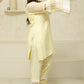 MEHNOOR LIME YELLOW ORGANZA SET
