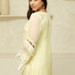 MEHNOOR LIME YELLOW ORGANZA SET