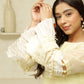 MEHNOOR LIME YELLOW ORGANZA SET