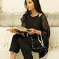 MEHNOOR NOIR BLACK ORGANZA SET