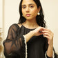 MEHNOOR NOIR BLACK ORGANZA SET