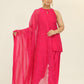 Chamak Magenta organza set