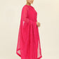 Chamak Magenta organza set