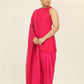Chamak Magenta organza set