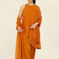 Chamak Orange organza set