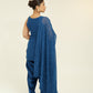 Chamak Navy blue organza set