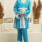 MEHNOOR IMPERIAL BLUE ORGANZA SET