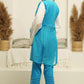 MEHNOOR IMPERIAL BLUE ORGANZA SET