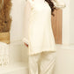 MEHNOOR PEARLED IVORY ORGANZA SET