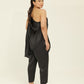 Tamanna Satin Black set