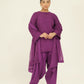Chamak Purple organza set