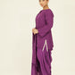 Chamak Purple organza set