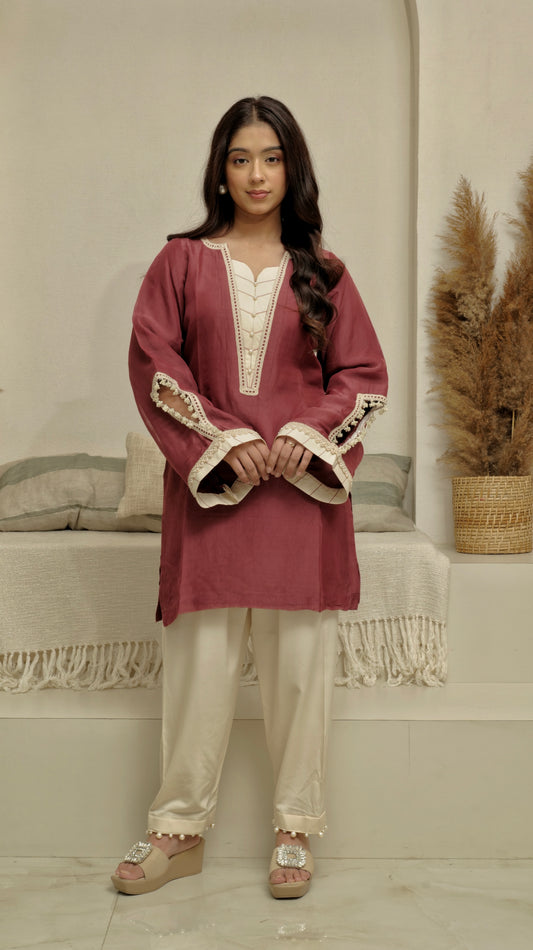 MEHNOOR CARRIAGE RED ORGANZA SET